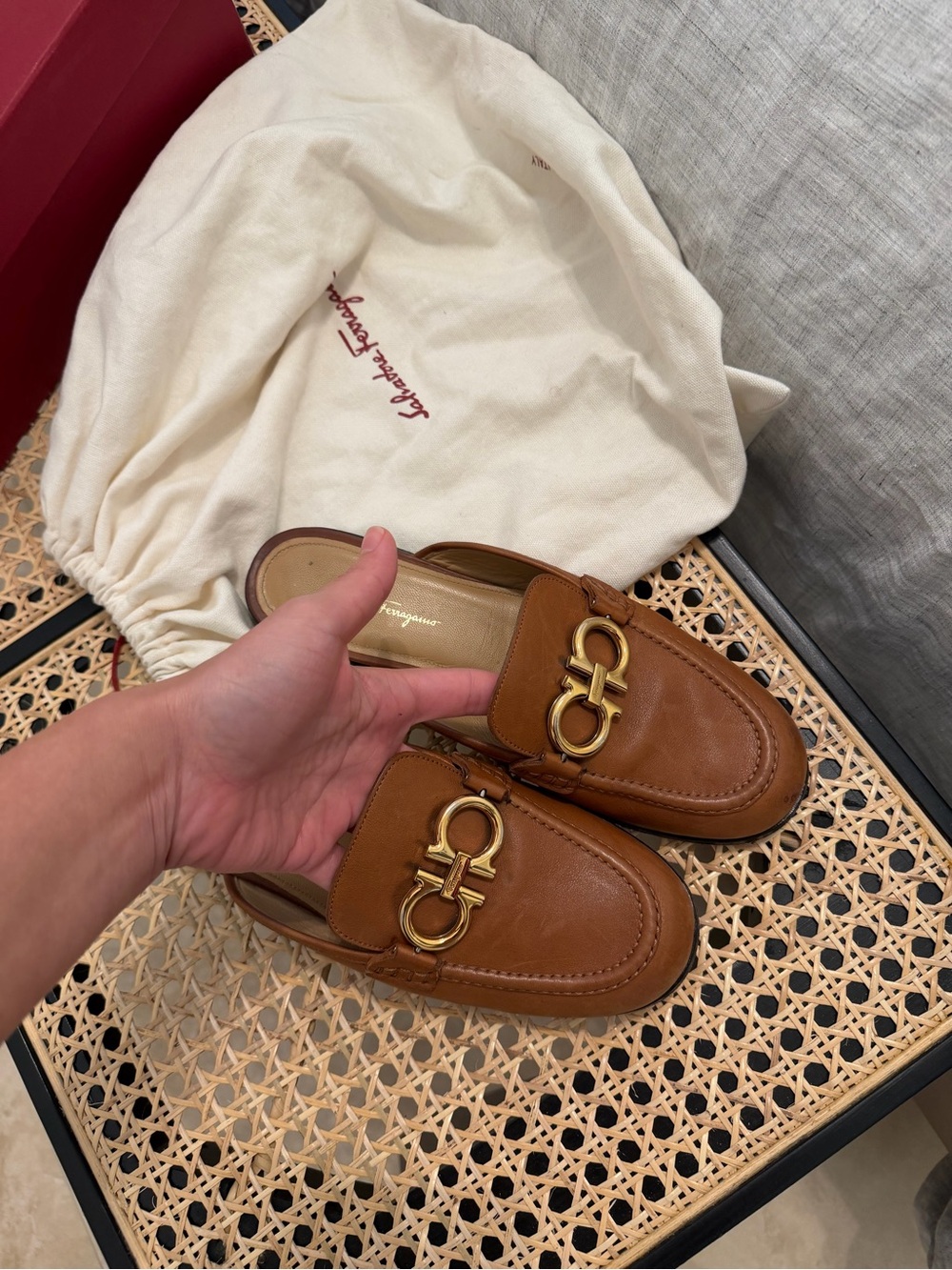 Salvatore Ferragamo Leather Gancici Mules - Picture 3 of 7